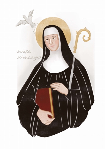 Portret- święta Scholastyka