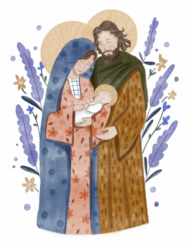 Plakat- Świeta Rodzina jak z bajki