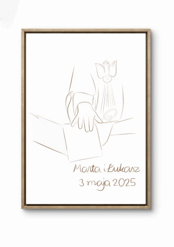 Plakat-  ślubna przysięga - wersja linearna