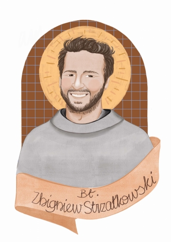 Plakat- Błogosławiony Zbigniew Strzałkowski