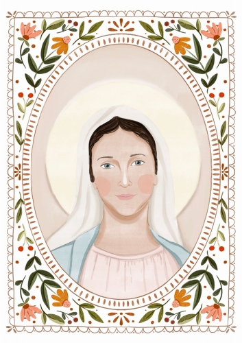 Plakat Maryja ukwiecona