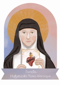 Plakat Świętej Małgorzaty Marii Alacogue