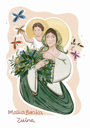 Plakat Matka Boska Zielna