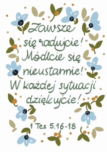 Plakat- Zawsze się radujcie